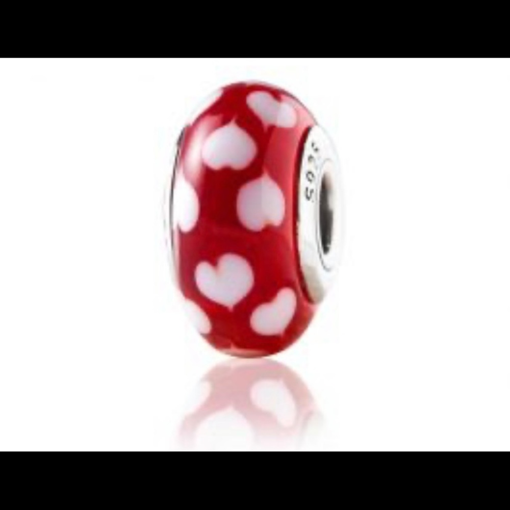 Pandora Glass Love Heart Charm